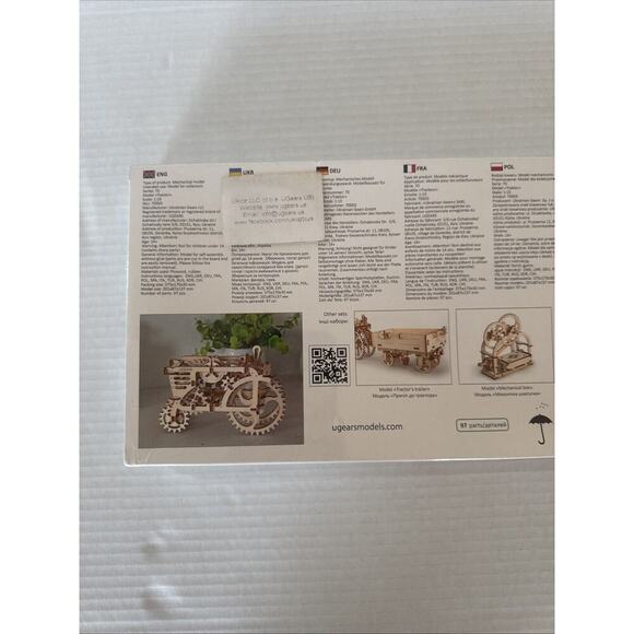 UGEARS TRACTOR 3D Puzzle Wooden Mechanical Model Kit SEALED NEW Ukraine - Picture 8 of 8